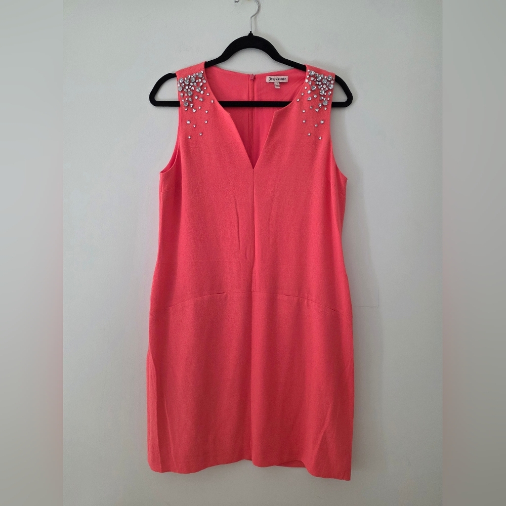 NWOT Juicy Couture Coral Dress with Sparkling Embellishments